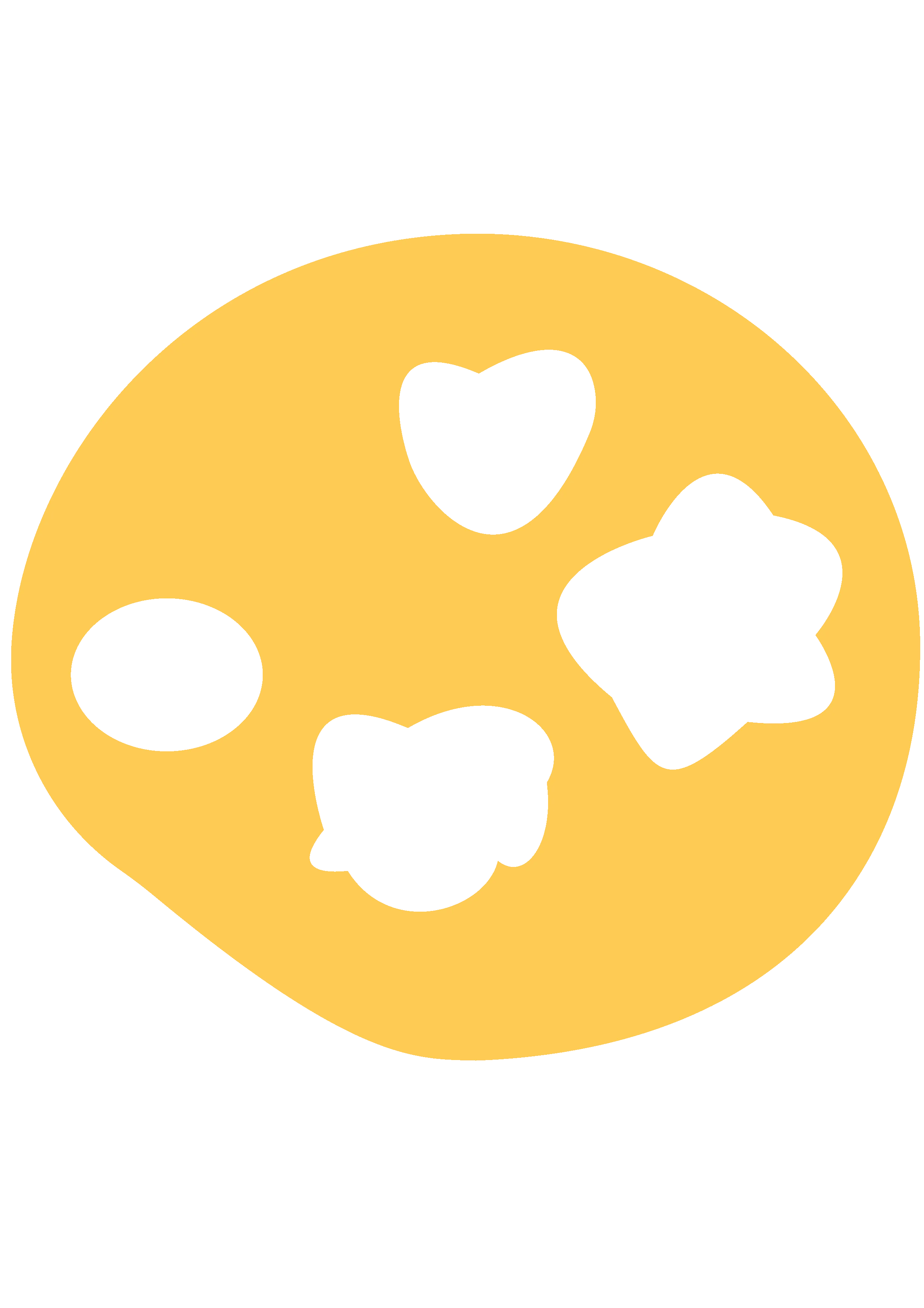 A golden yellow painter’s palette icon