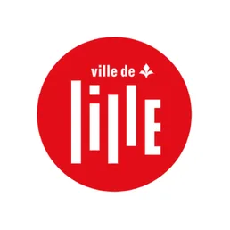 Logo of the city of Lille in a red circle with white text.