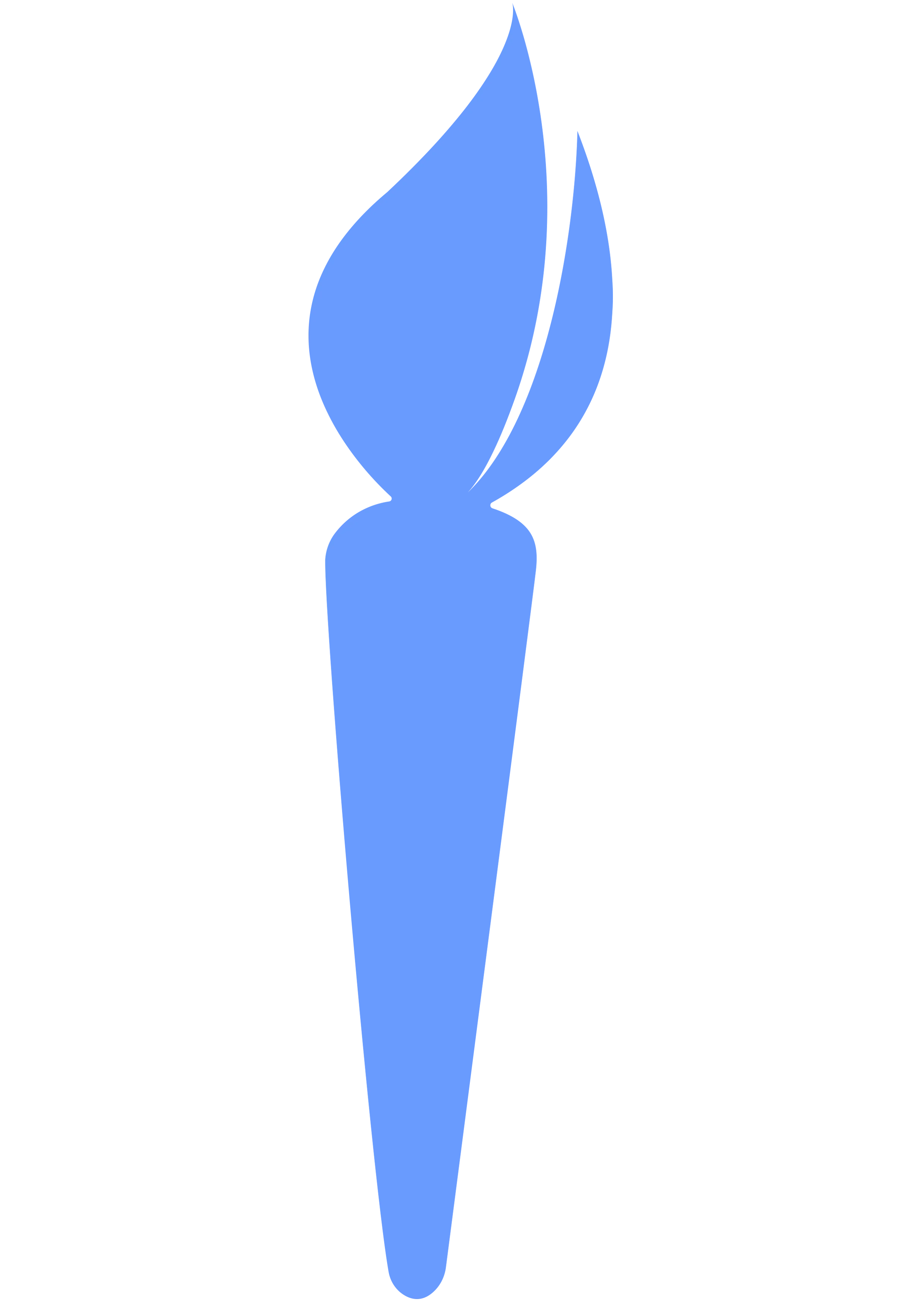 A stylised blue fountain pen