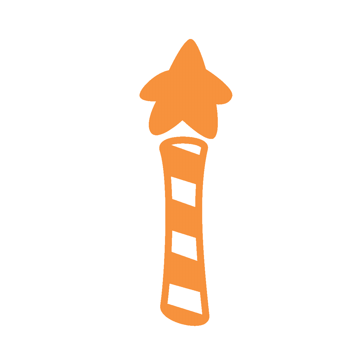 Animated illustration of a magic wand changing colours