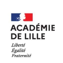 Logo of the Académie de Lille with a tricolour symbol and the words 'Liberté, Égalité, Fraternité'.